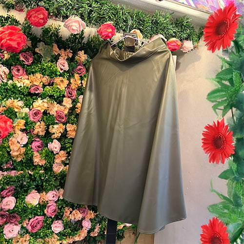 Falda de Piel color Gris