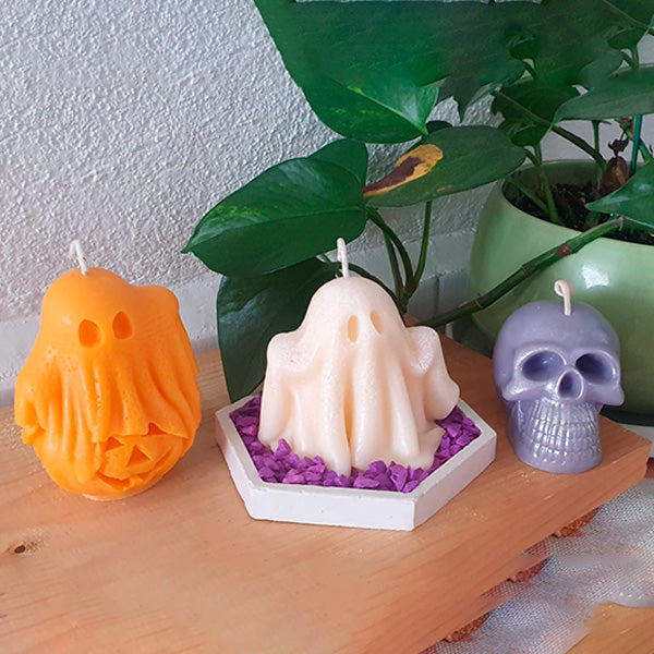 Vela en forma de Fantasma y Calavera