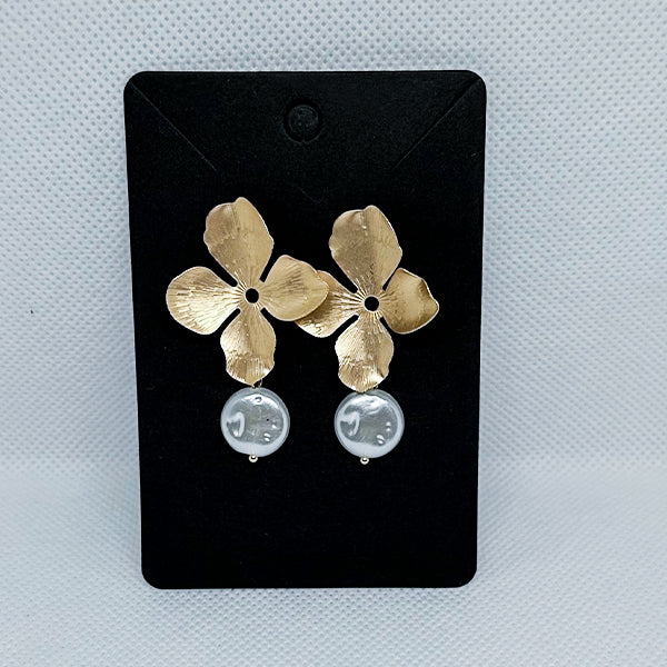 Aretes Flor con Perla II