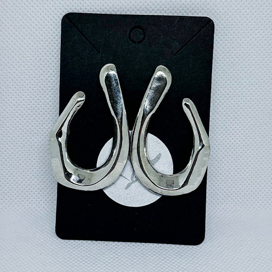 Aretes Gota Plateados