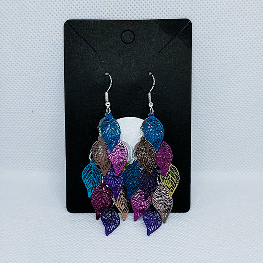 Aretes hojas de colores