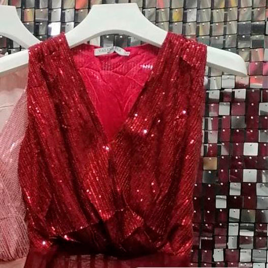 Blusa Roja Brillante