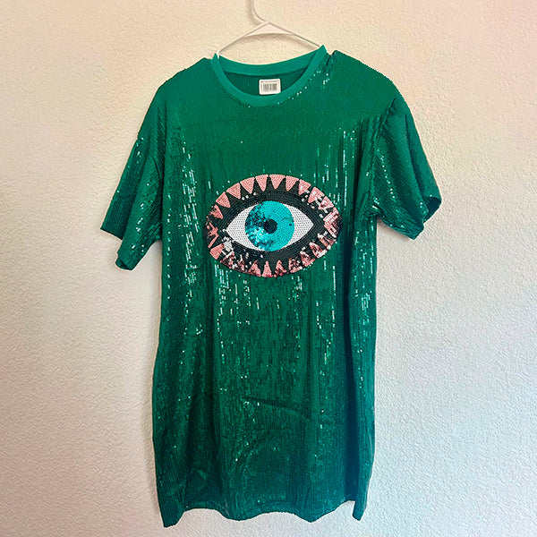 Blusa color Verde con Ojo Brillosa