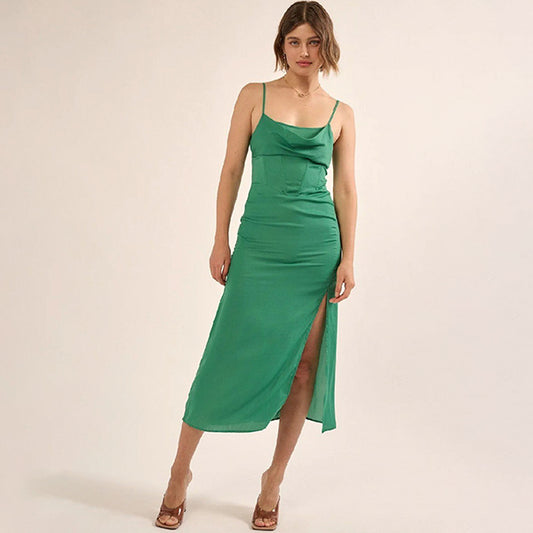 Vestido color Verde con Tirantes